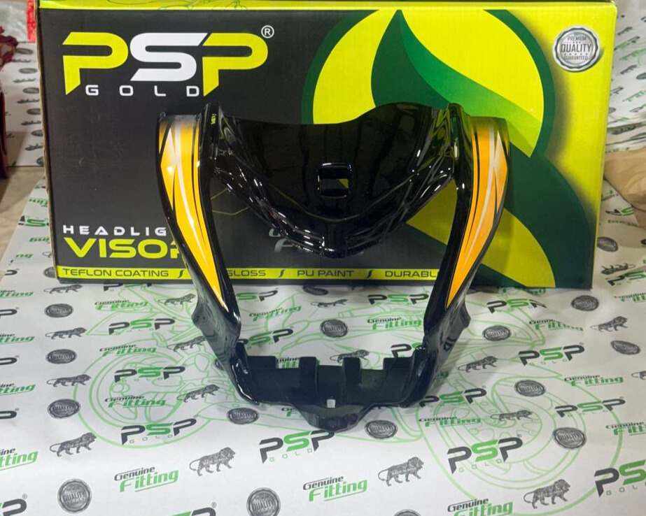 HEADLIGHT VISOR SUITABLE FOR SHINE SP BLACK YELLOW